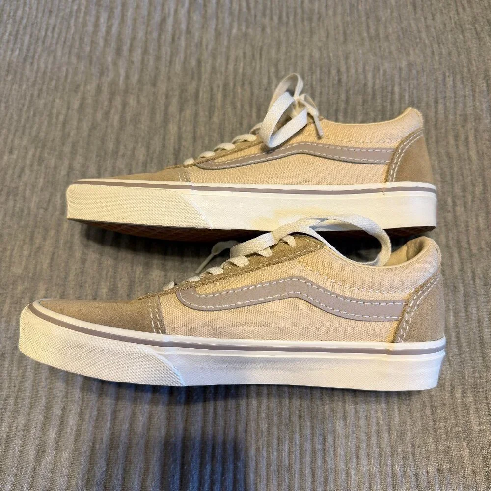 Womens Vans size 7 Old Skool Shoes Khaki and Tan - Picture 4 of 9